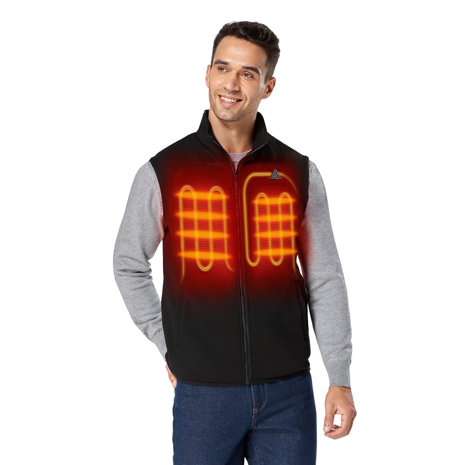 Men's Women's Fleece Heated Vest With Battery Pack
