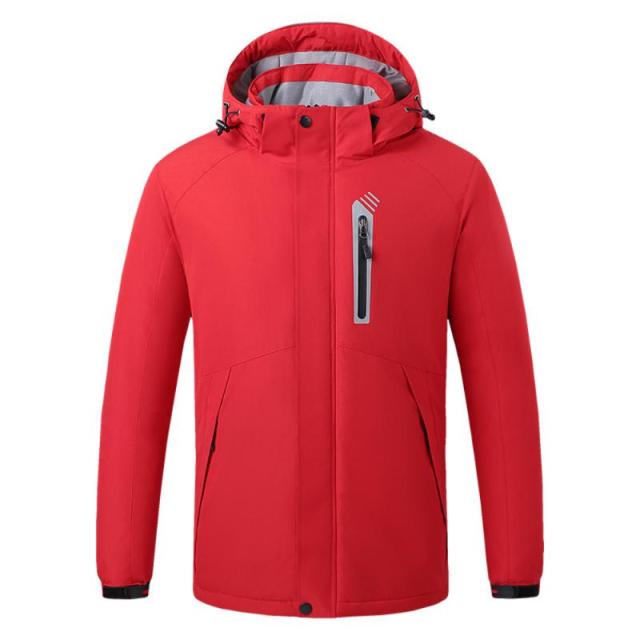 Electric Heated Cotton Men's Outdoor Coat USB Heating Hooded Jackets