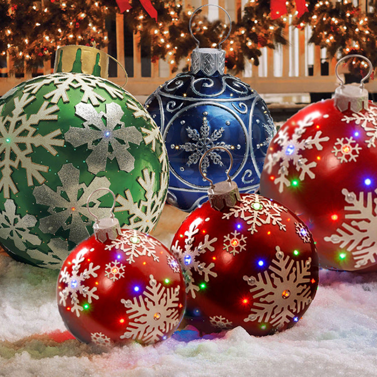 Outdoor Christmas PVC inflatable Decorated Ball (Free Inflator)
