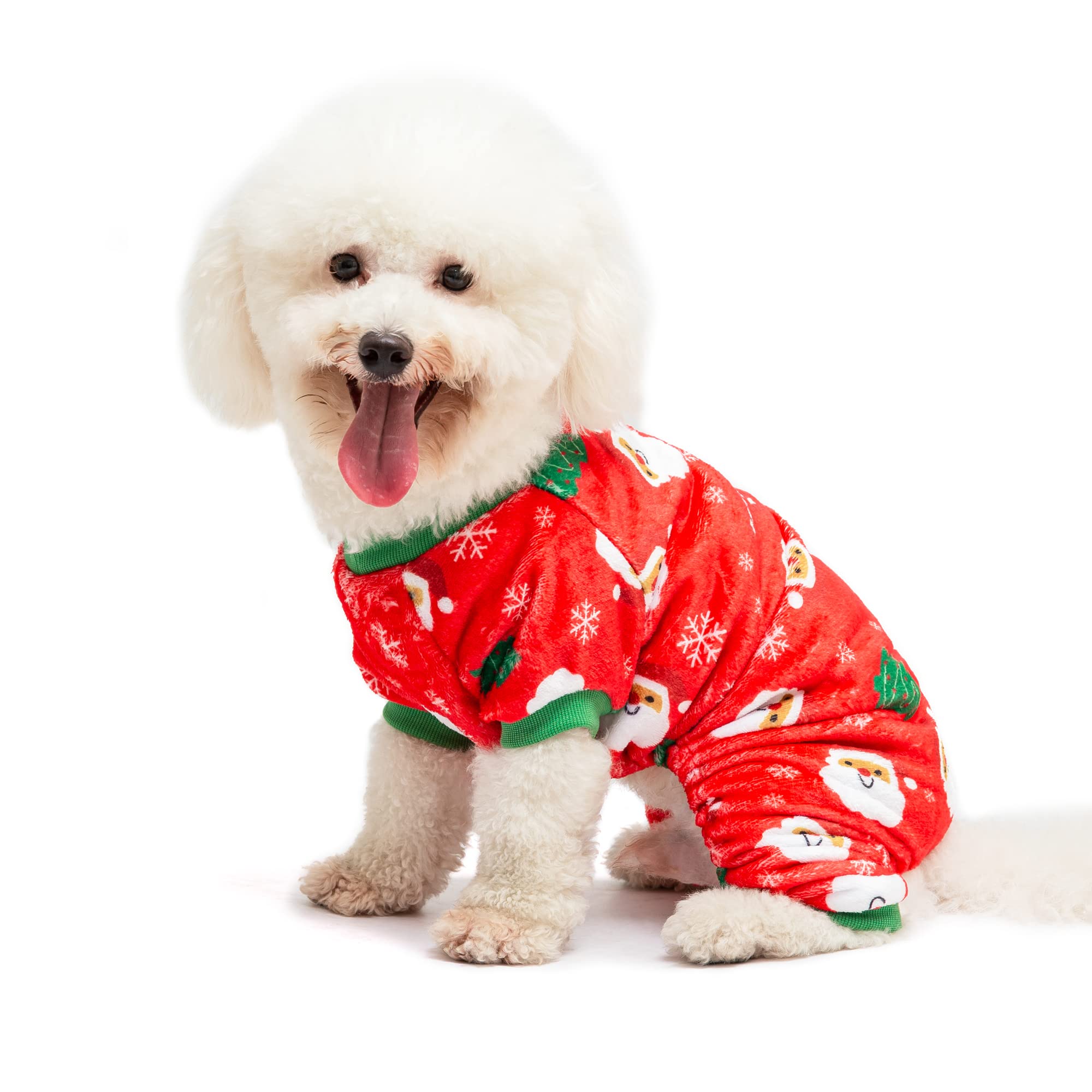 Christmas Pet Pajamas For Dogs And Small Pets, Snowman And Flake Designs