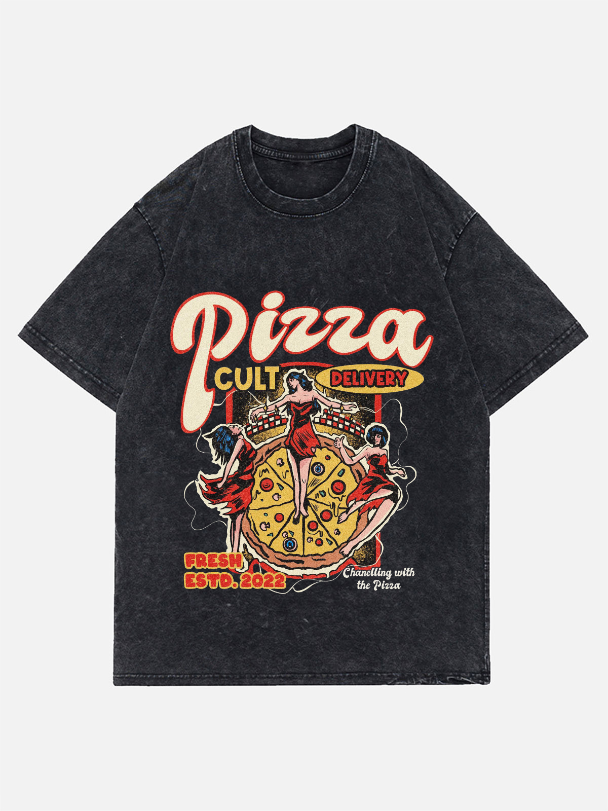 Pizza Cult Delvery Wash Denim T-Shirt
