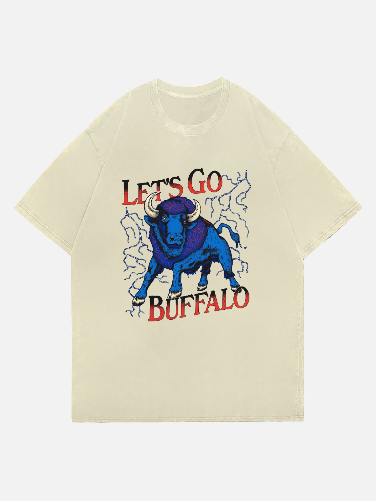 Let's Go Buffalo Wash Denim T-Shirt