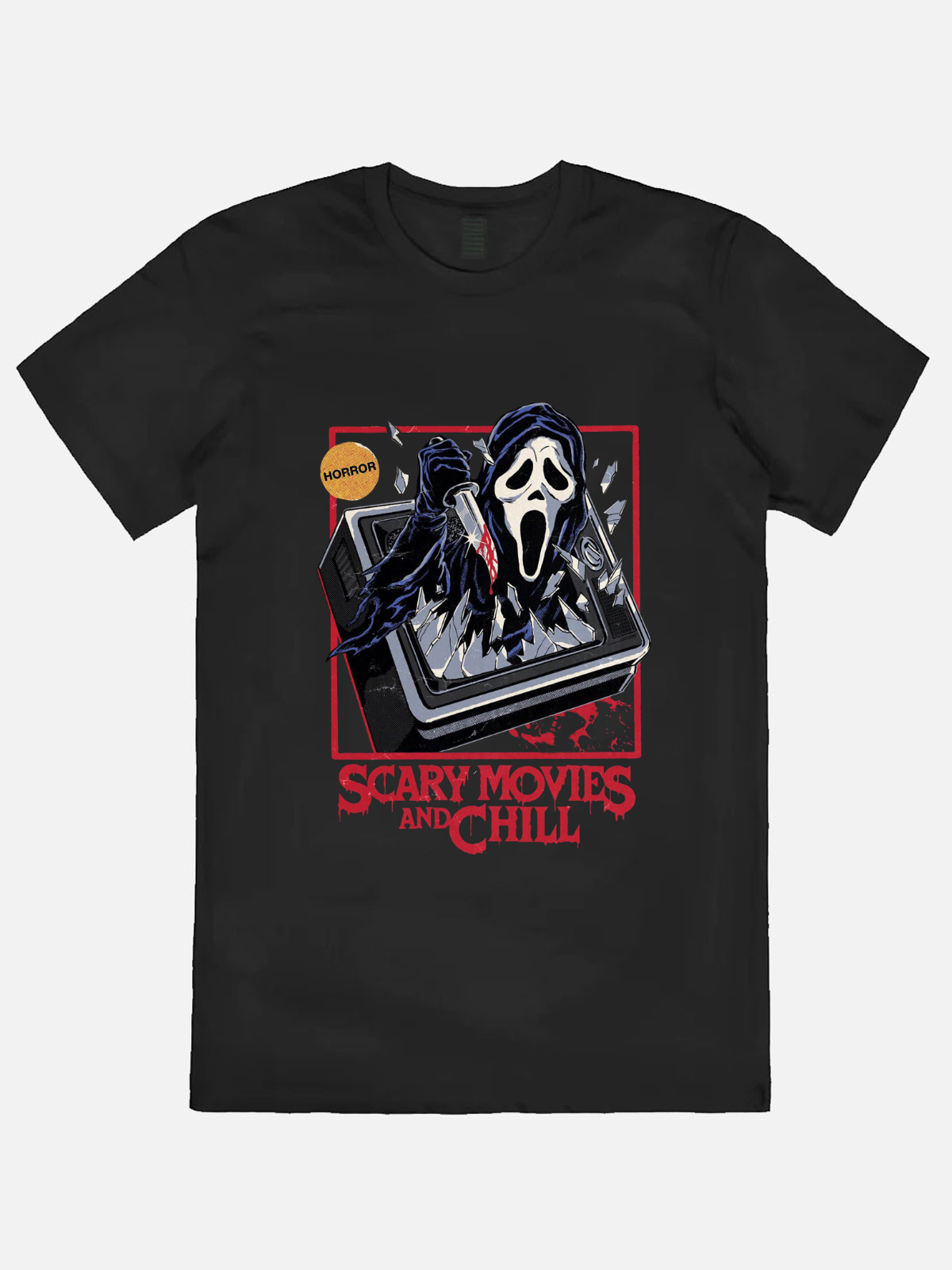 Scary Movies And Chill Casual Printed T-shirt
