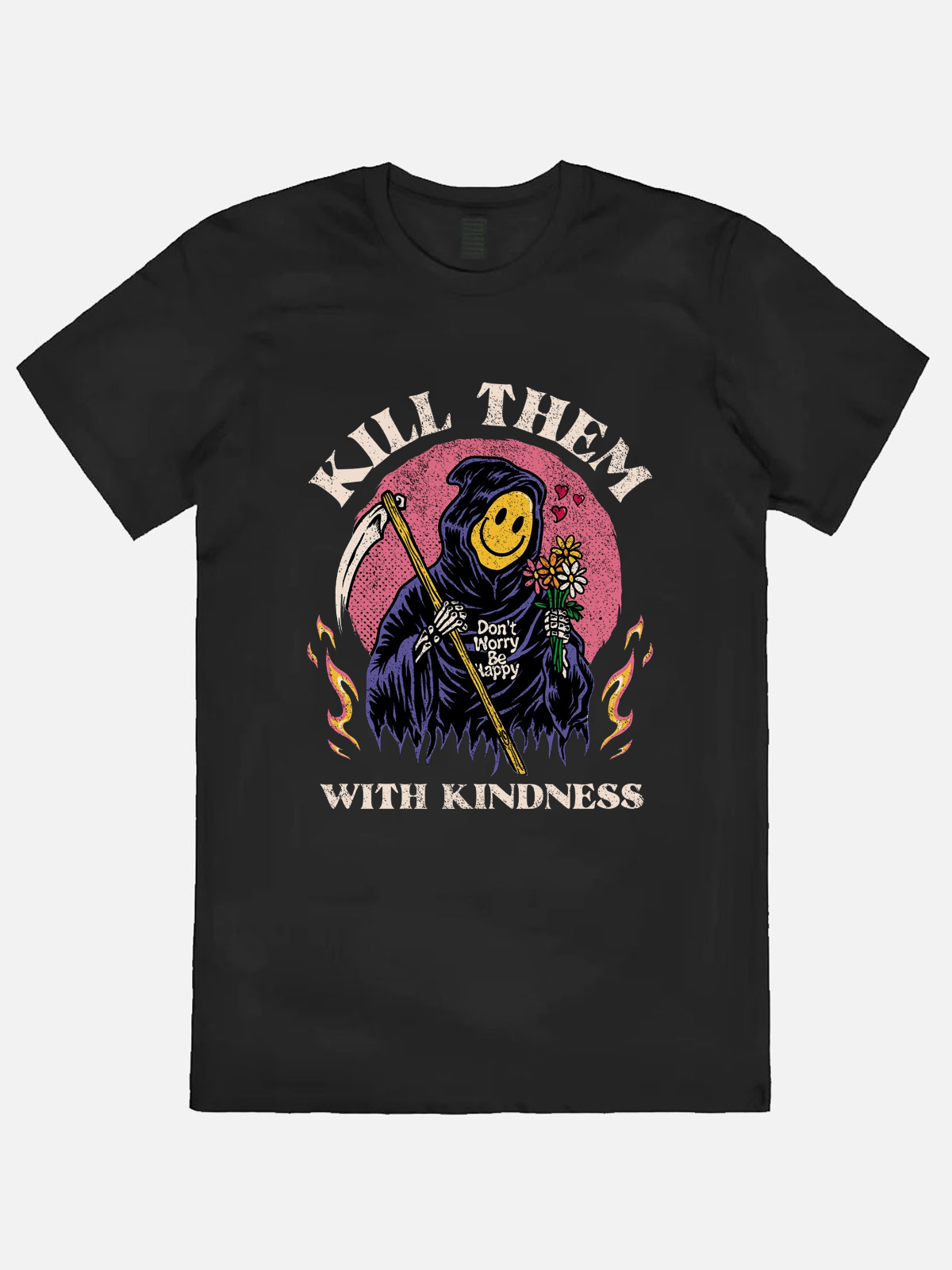 Tidense Kill Them With Kindness Casual Printed T-shirt