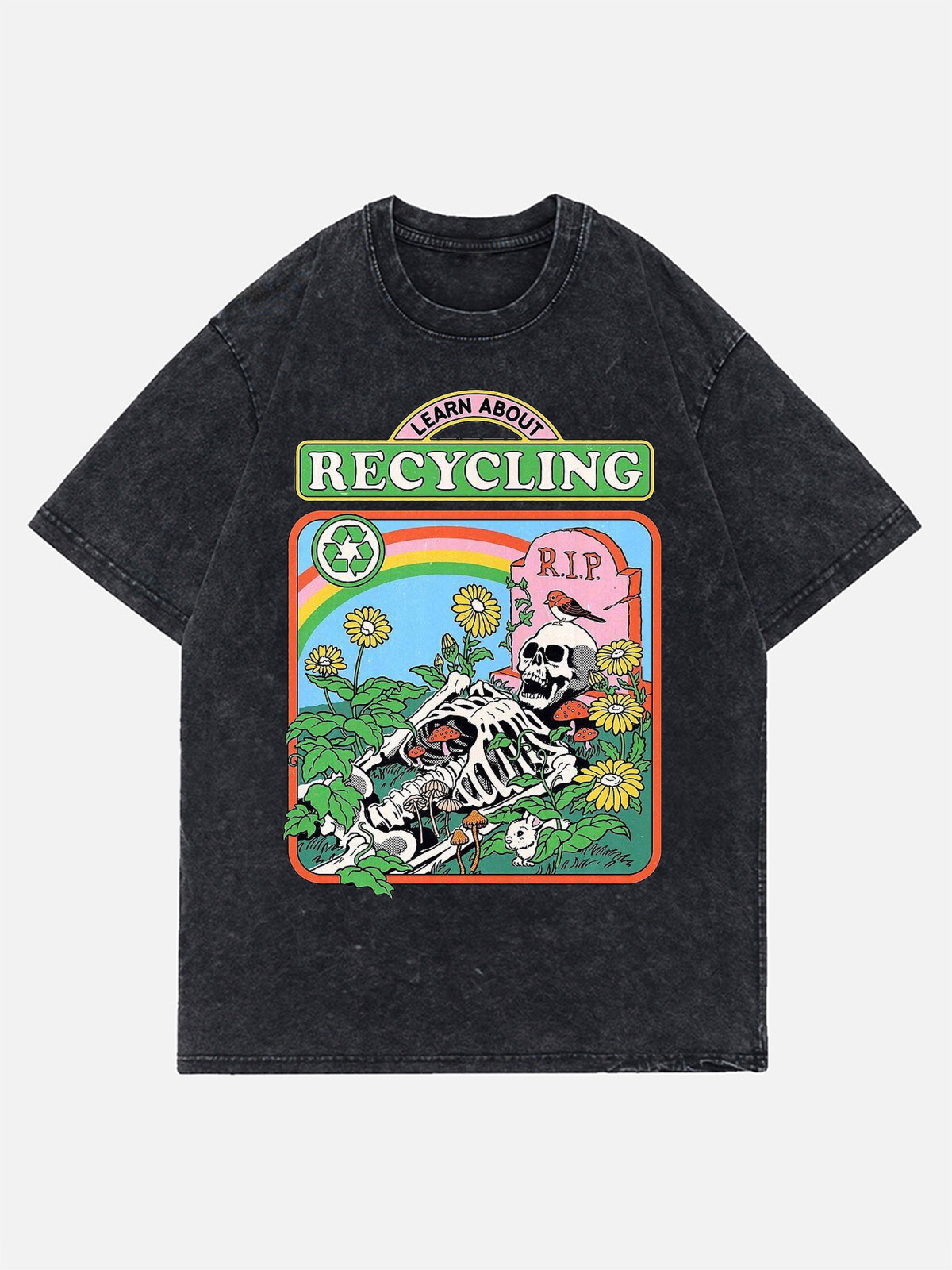 Learn About Recycling Unisex Wash Denim T-Shirts