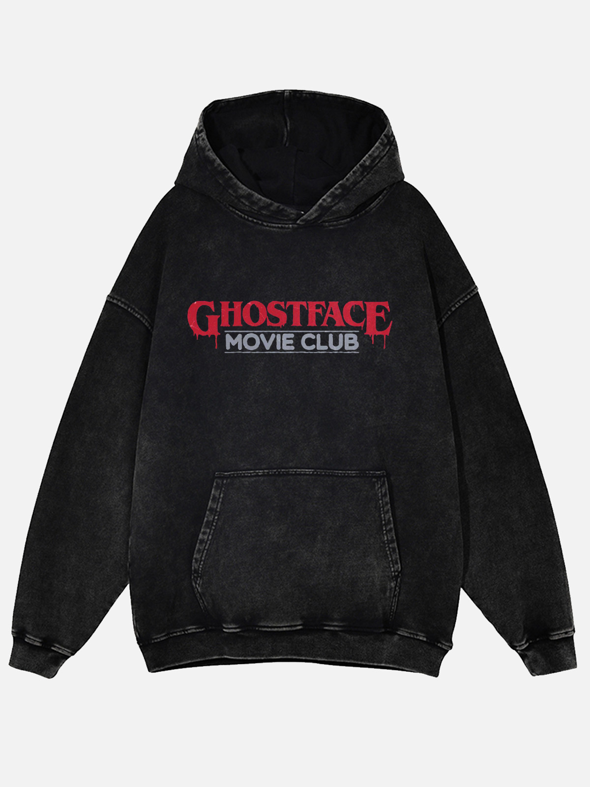Ghostface Movie Club Unisex Wash Hooded Sweatshirt