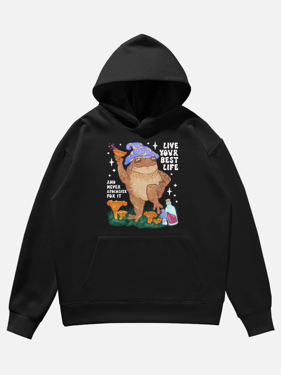 Live Your Best Life Unisex Basic Printed Hoodie