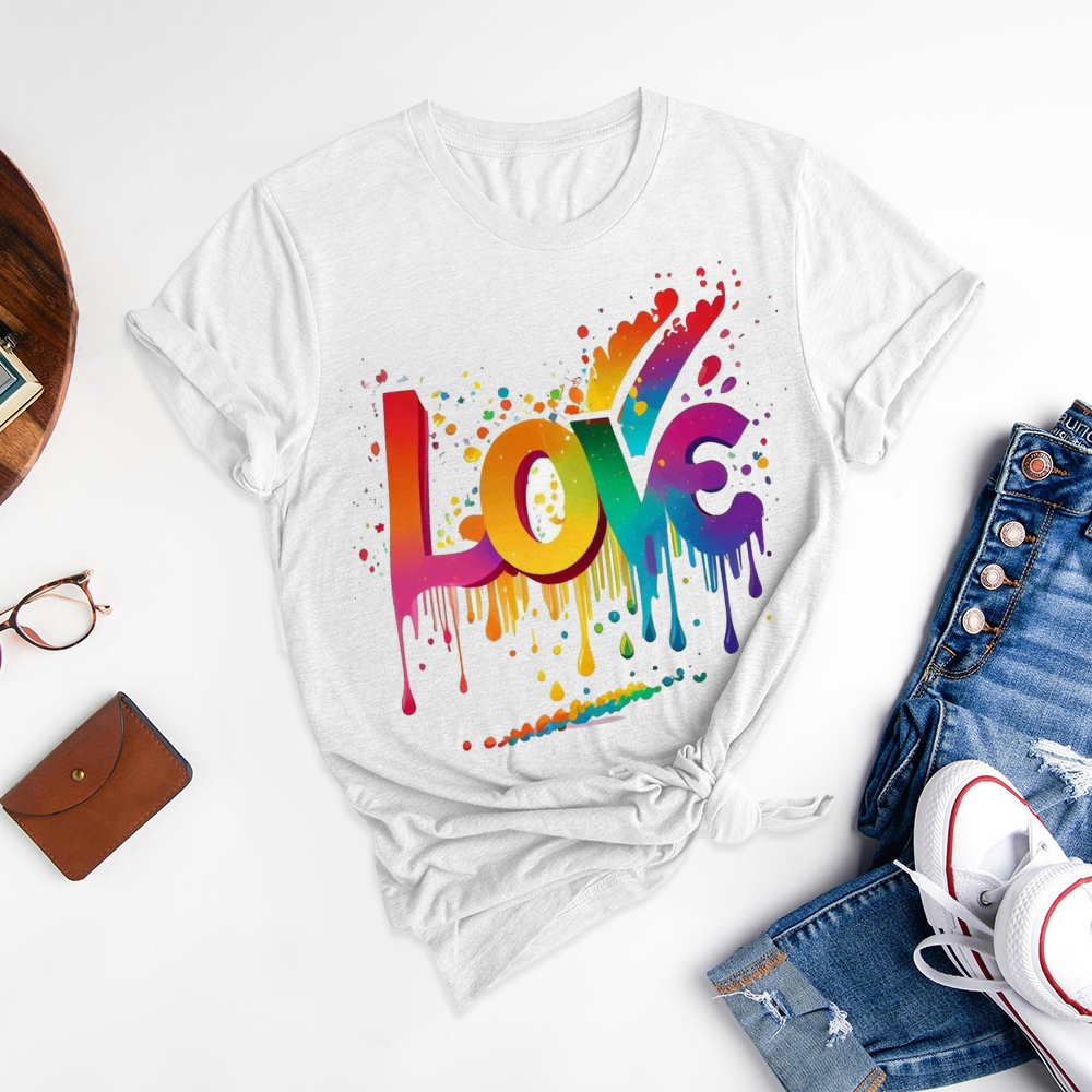 Rainbow Love Cotton T-shirt