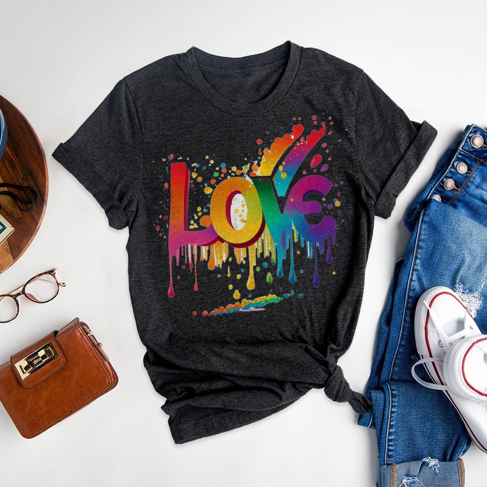 Rainbow Love Cotton T-shirt