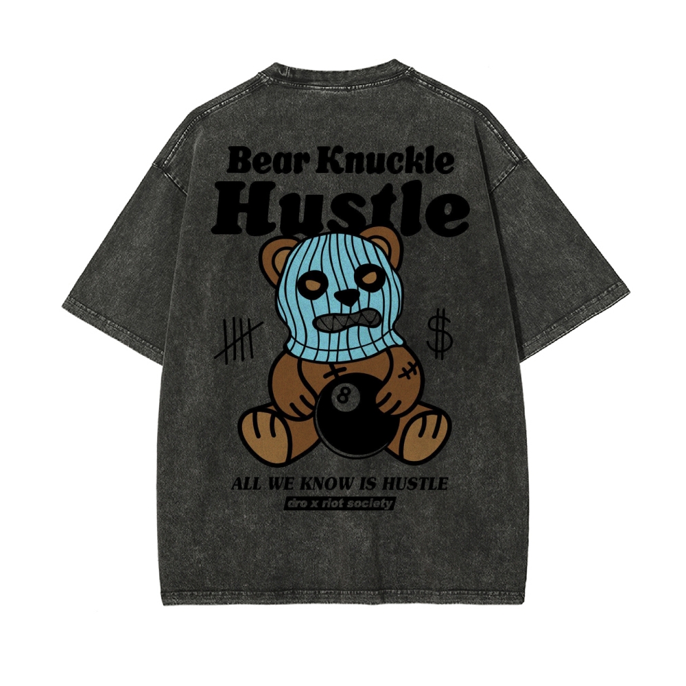 Bear Knuckle Hustle Vintage Oversized T-Shirt