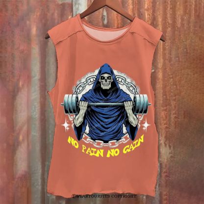 No Pain No Gain Unisex Washed Gym Tank Wearyourfits