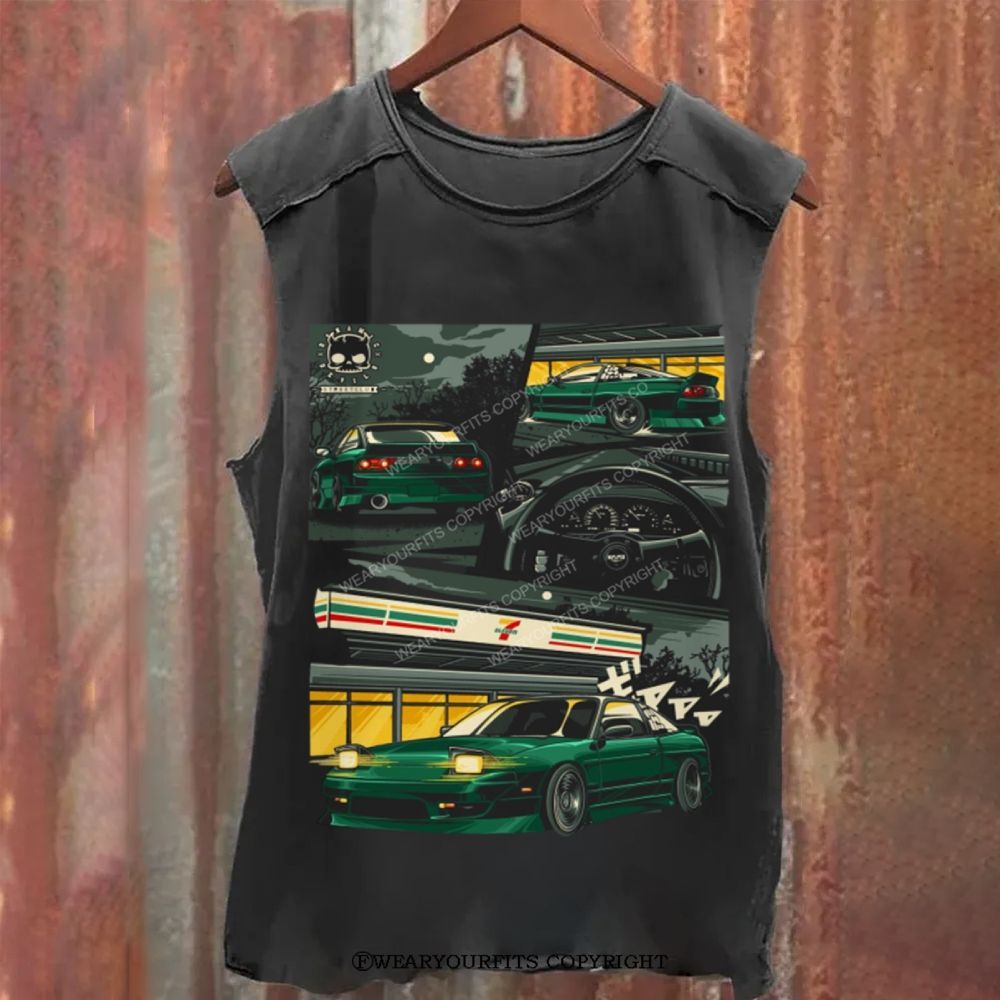 nissan 240sx Unisex Washed Tank Wearyourfits