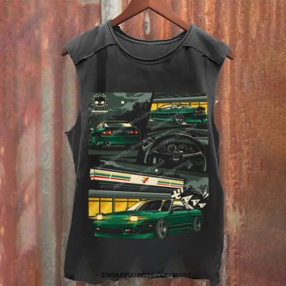 nissan 240sx Unisex Washed Tank Wearyourfits