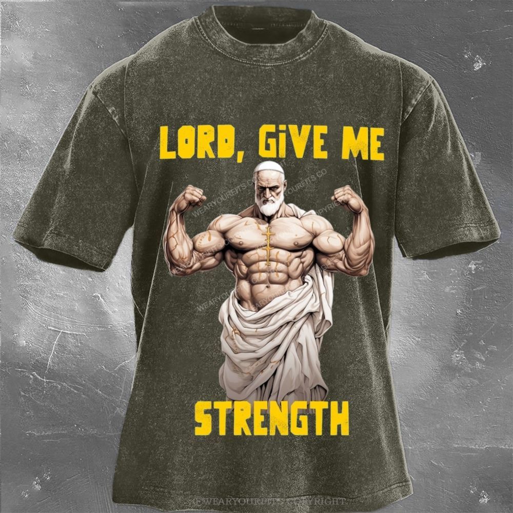 Give Me Strength Unisex Washed Tee Wearyourfits