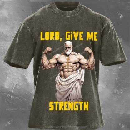 Give Me Strength Unisex Washed Tee Wearyourfits