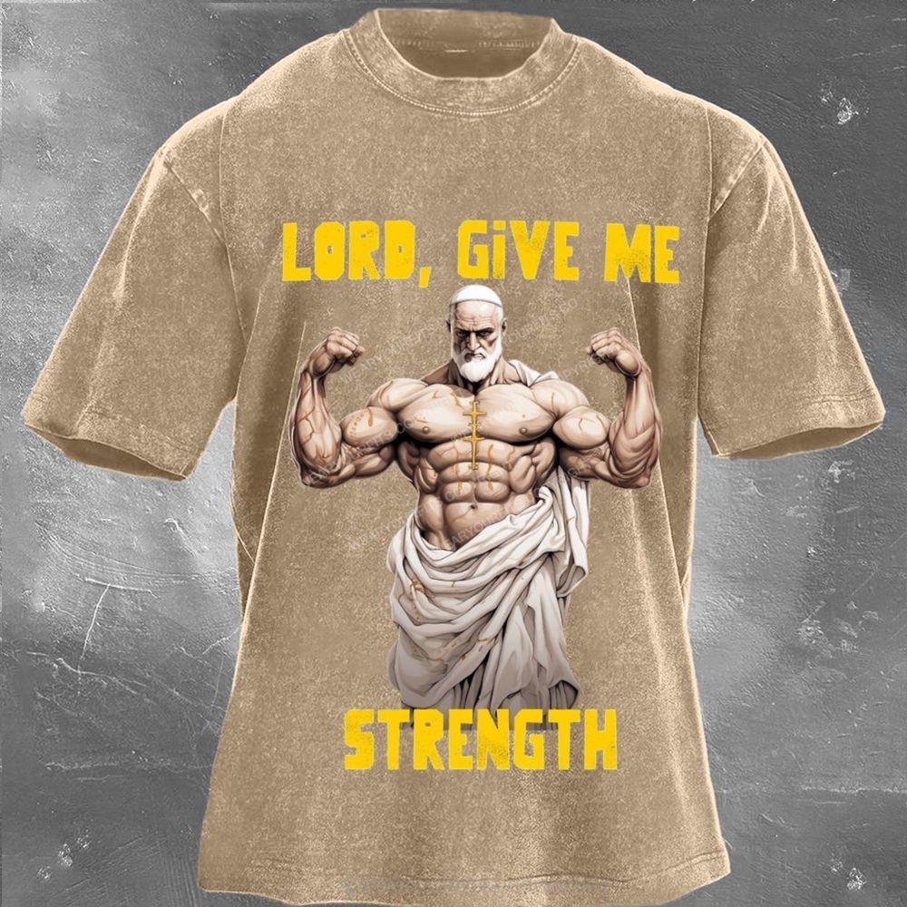 Give Me Strength Unisex Washed Tee Wearyourfits