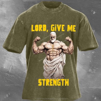 Give Me Strength Unisex Washed Tee Wearyourfits