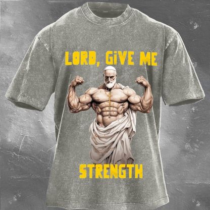 Give Me Strength Unisex Washed Tee Wearyourfits