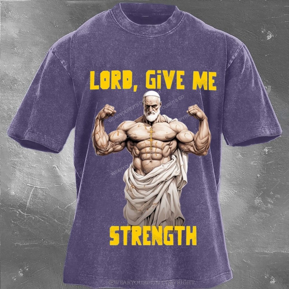 Give Me Strength Unisex Washed Tee Wearyourfits