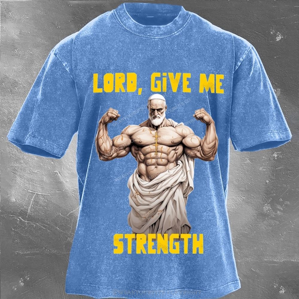 Give Me Strength Unisex Washed Tee Wearyourfits