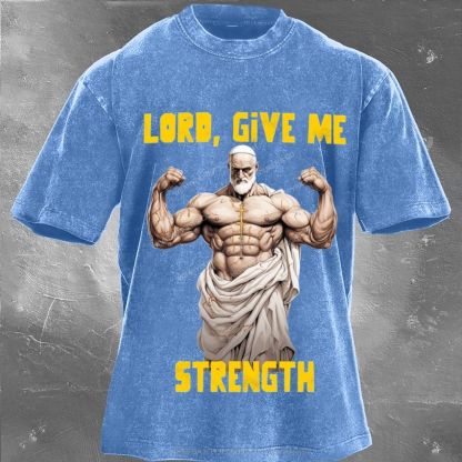 Give Me Strength Unisex Washed Tee Wearyourfits