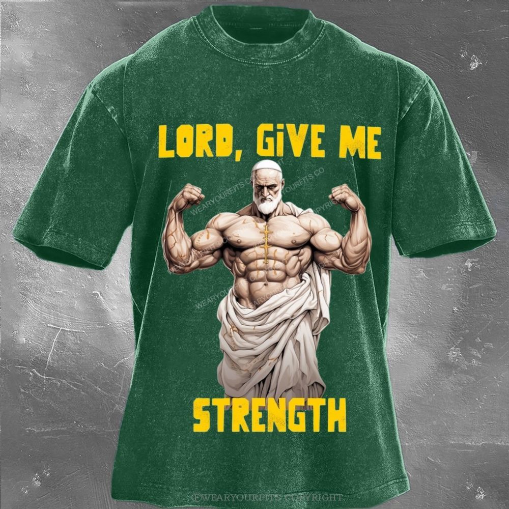 Give Me Strength Unisex Washed Tee Wearyourfits