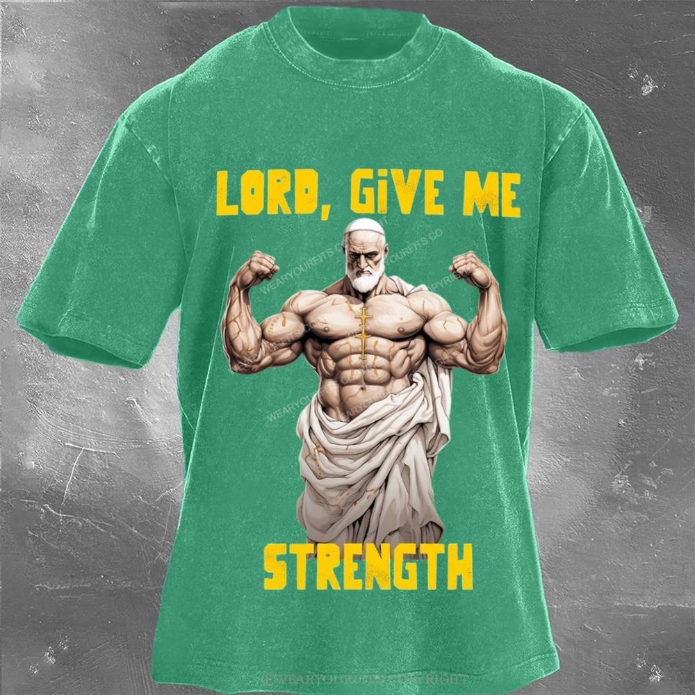 Give Me Strength Unisex Washed Tee Wearyourfits