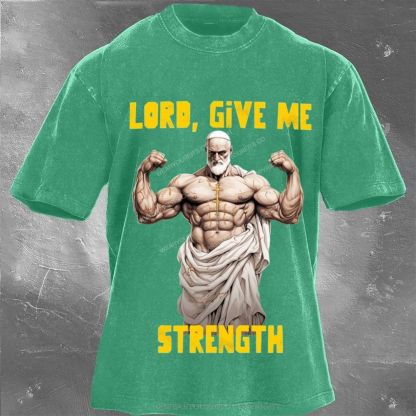 Give Me Strength Unisex Washed Tee Wearyourfits