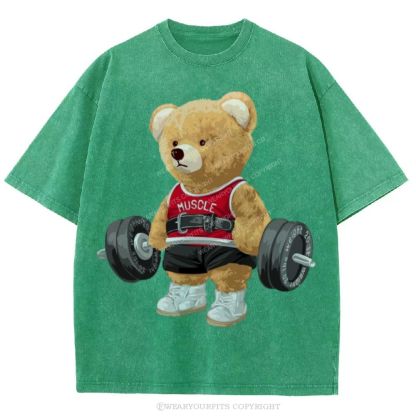 Fitness Bear Unisex Washed Tee Wearyourfits