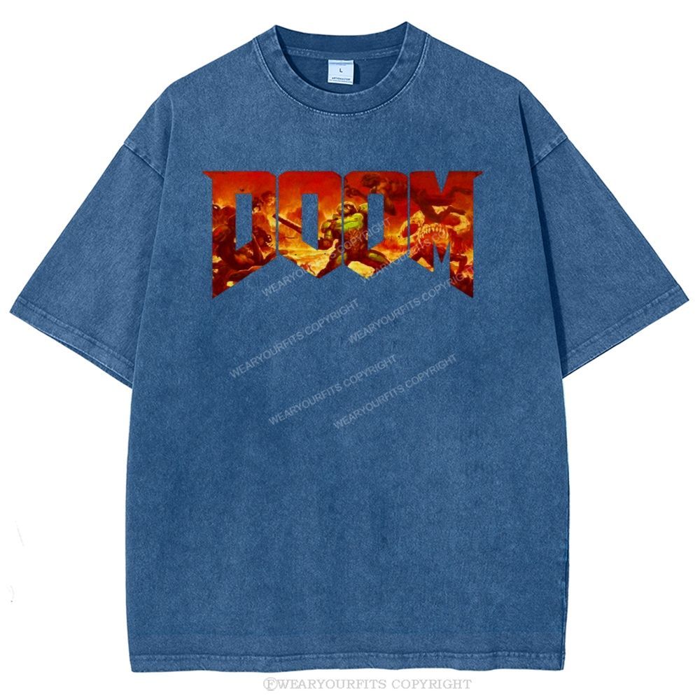 Doom Slayer’s Crucible Sword Unisex Washed Tee Wearyourfits