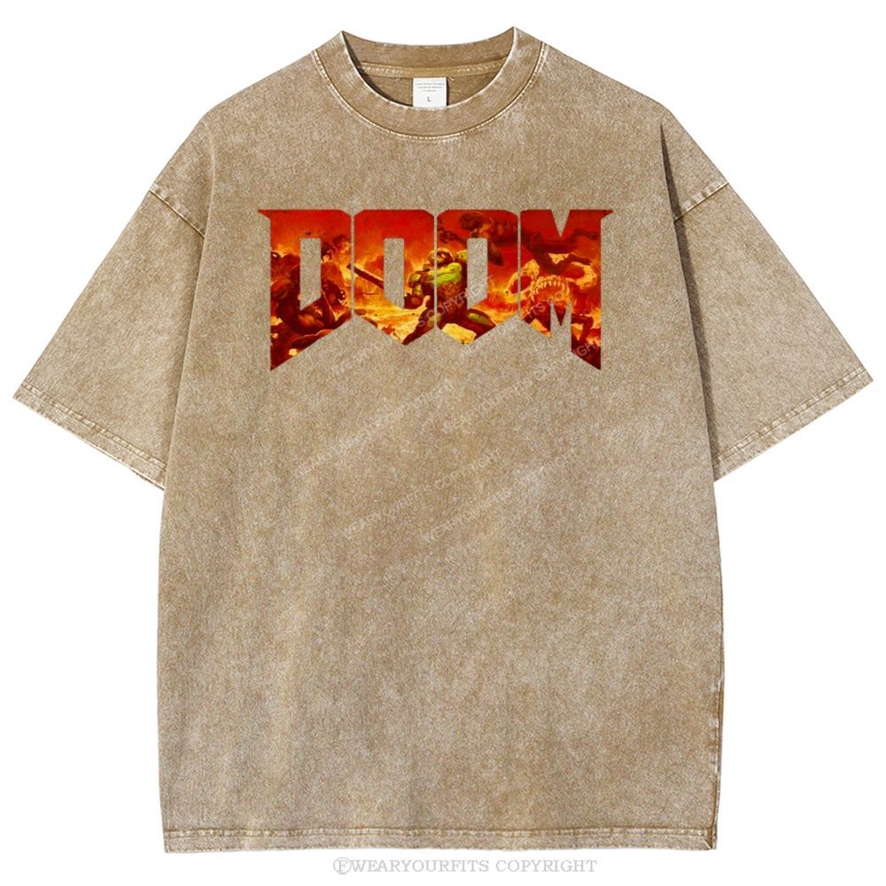 Doom Slayer’s Crucible Sword Unisex Washed Tee Wearyourfits