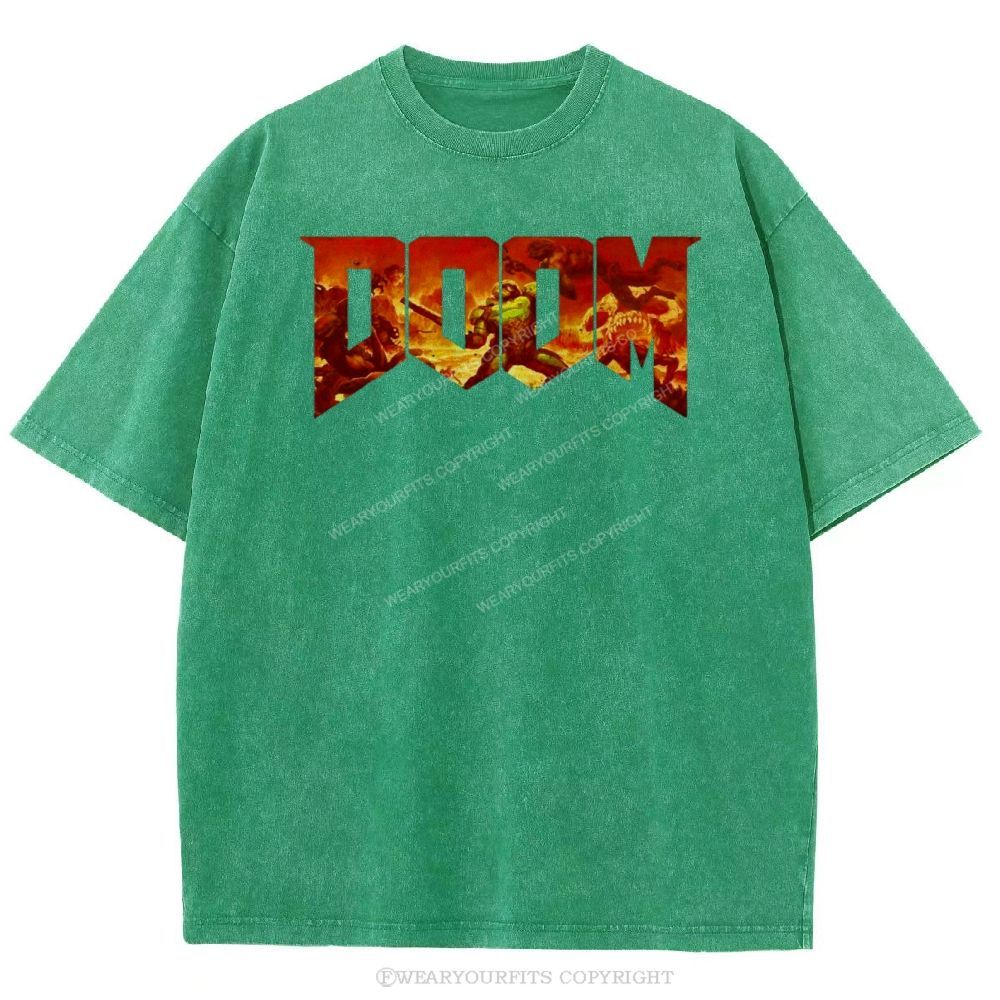Doom Slayer’s Crucible Sword Unisex Washed Tee Wearyourfits