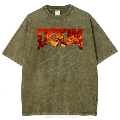 Doom Slayer’s Crucible Sword Unisex Washed Tee Wearyourfits
