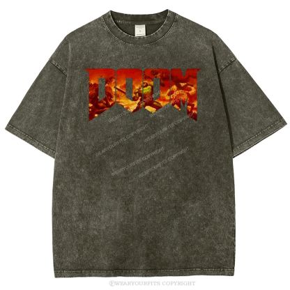 Doom Slayer’s Crucible Sword Unisex Washed Tee Wearyourfits