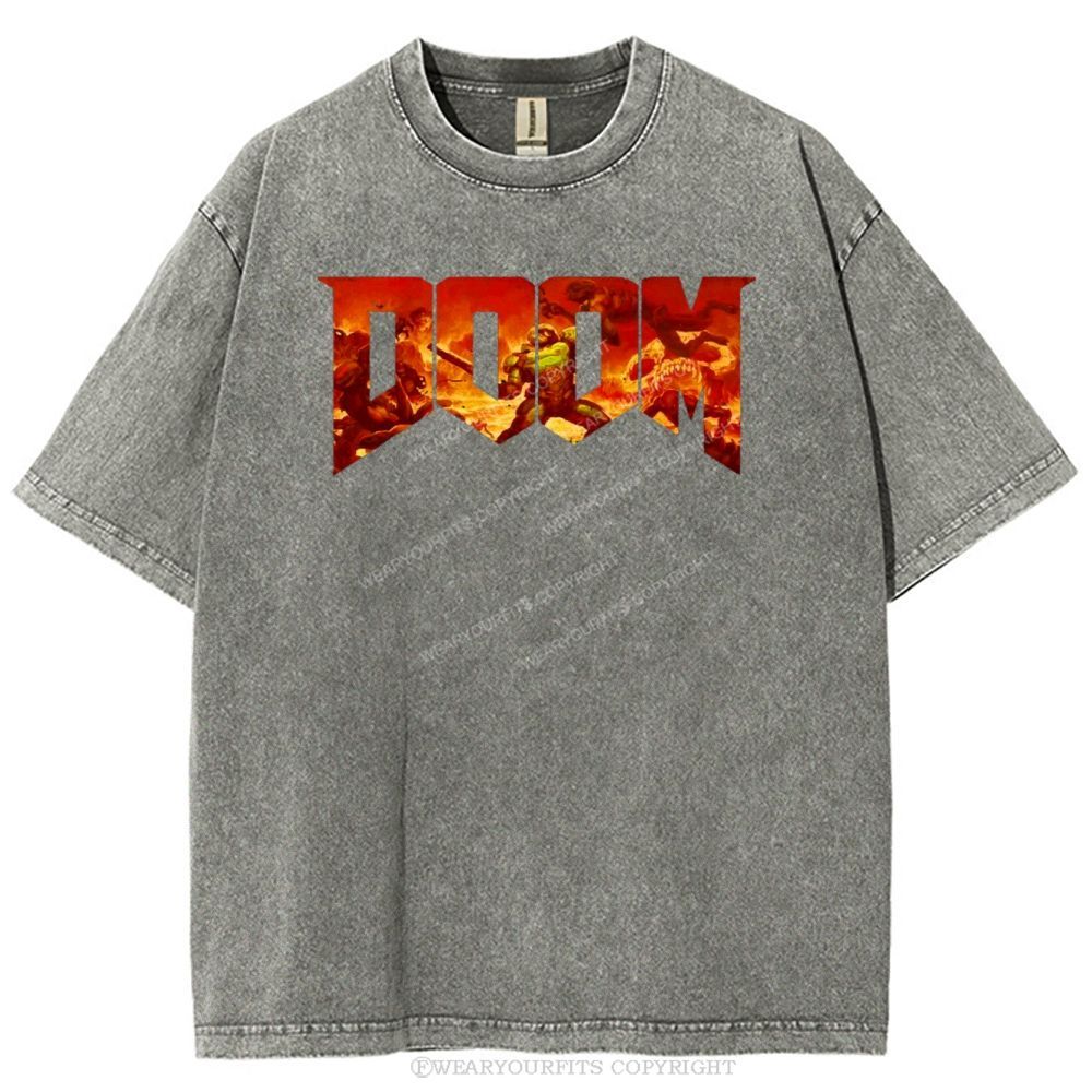 Doom Slayer’s Crucible Sword Unisex Washed Tee Wearyourfits