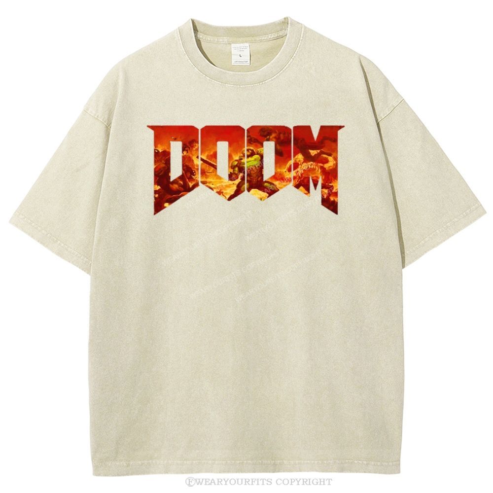 Doom Slayer’s Crucible Sword Unisex Washed Tee Wearyourfits