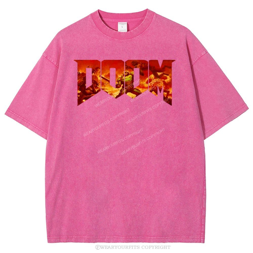Doom Slayer’s Crucible Sword Unisex Washed Tee Wearyourfits