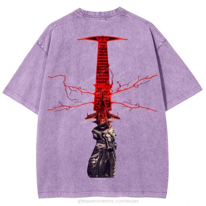 Doom Slayer’s Crucible Sword Unisex Washed Tee Wearyourfits