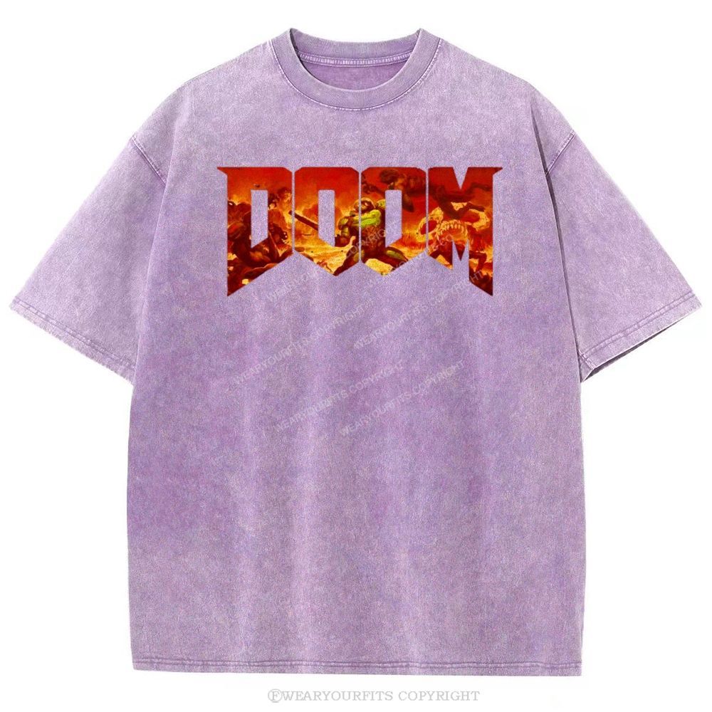 Doom Slayer’s Crucible Sword Unisex Washed Tee Wearyourfits