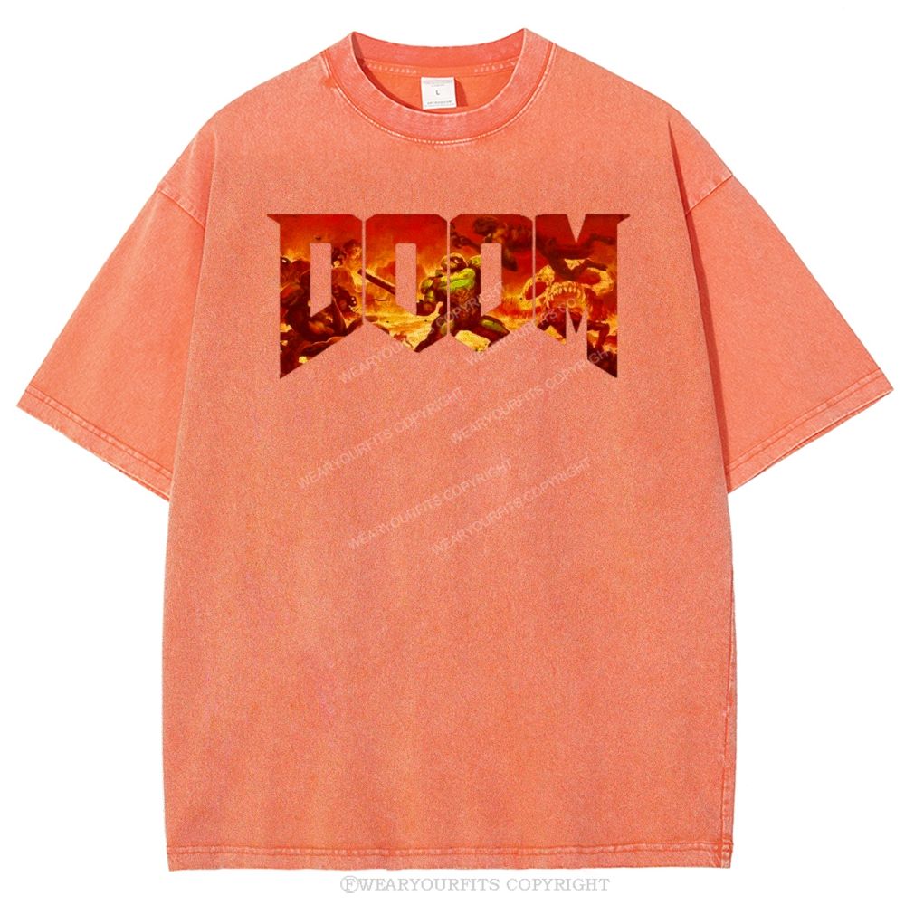 Doom Slayer’s Crucible Sword Unisex Washed Tee Wearyourfits
