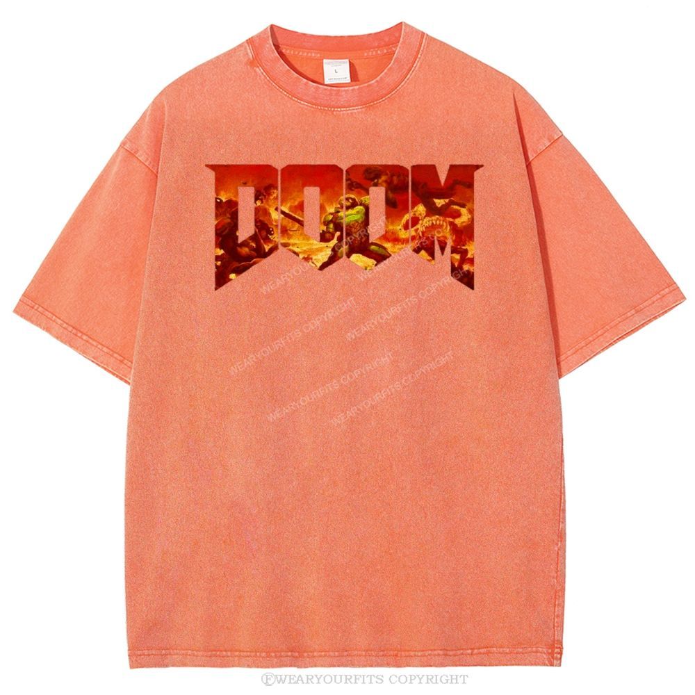 Doom Slayer’s Crucible Sword Unisex Washed Tee Wearyourfits