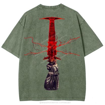 Doom Slayer’s Crucible Sword Unisex Washed Tee Wearyourfits