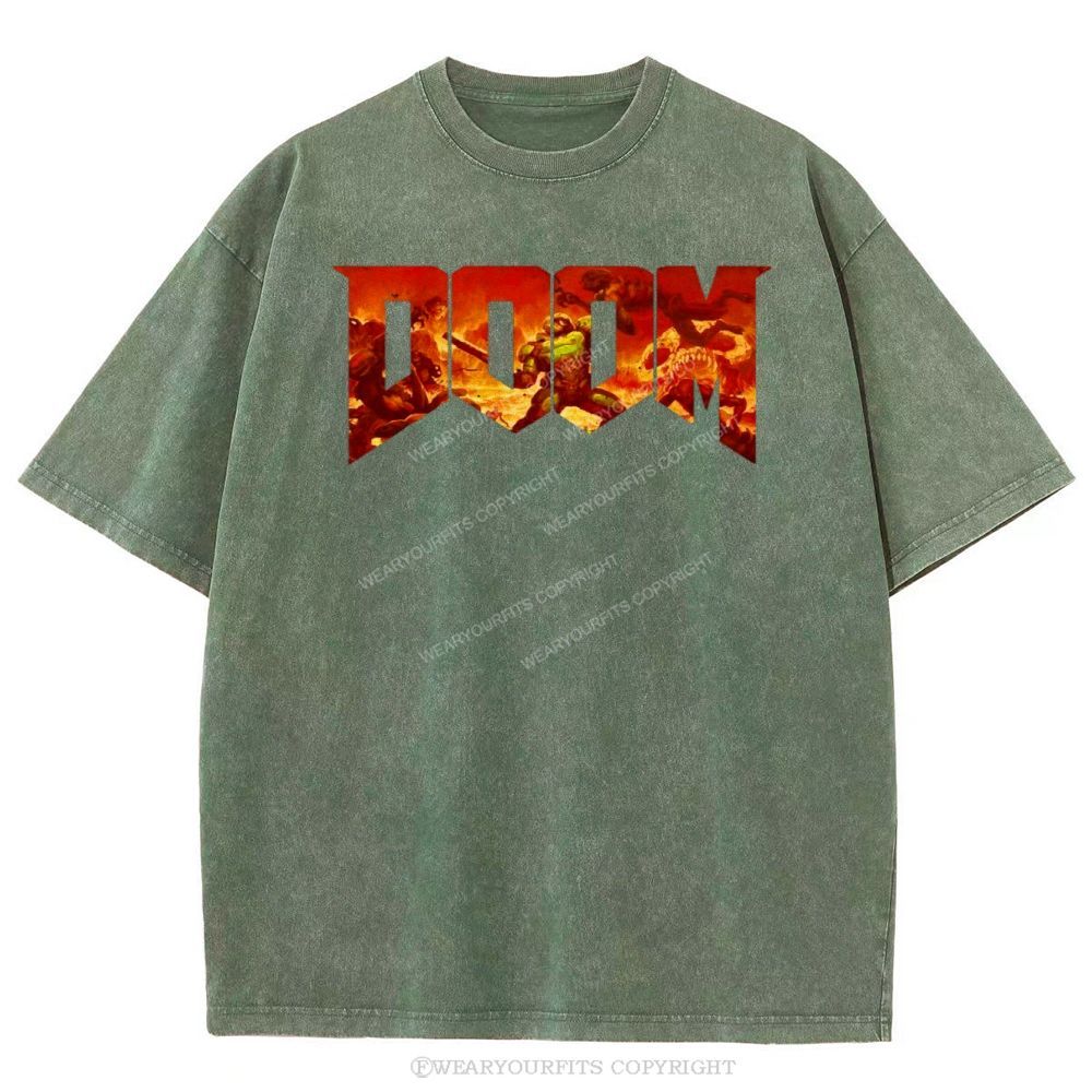 Doom Slayer’s Crucible Sword Unisex Washed Tee Wearyourfits