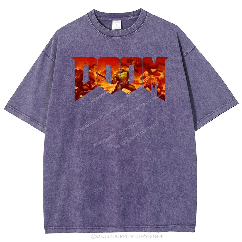 Doom Slayer’s Crucible Sword Unisex Washed Tee Wearyourfits