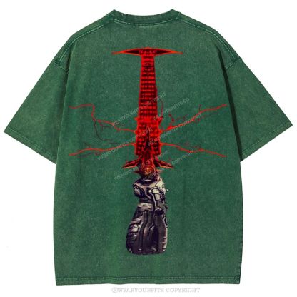 Doom Slayer’s Crucible Sword Unisex Washed Tee Wearyourfits