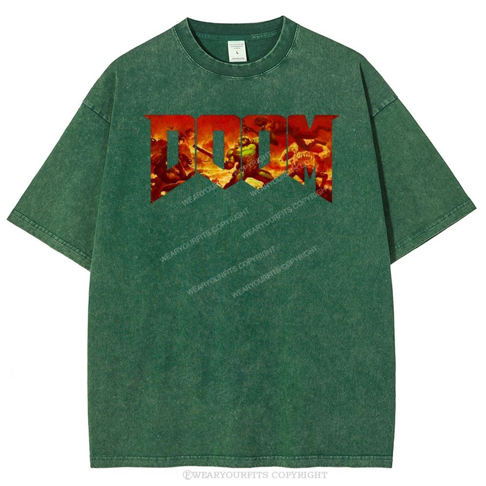 Doom Slayer’s Crucible Sword Unisex Washed Tee Wearyourfits