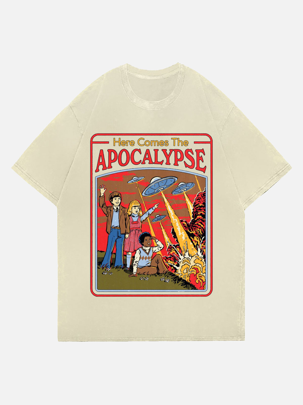 Here Come The Apocalypse Wash Denim T-Shirt
