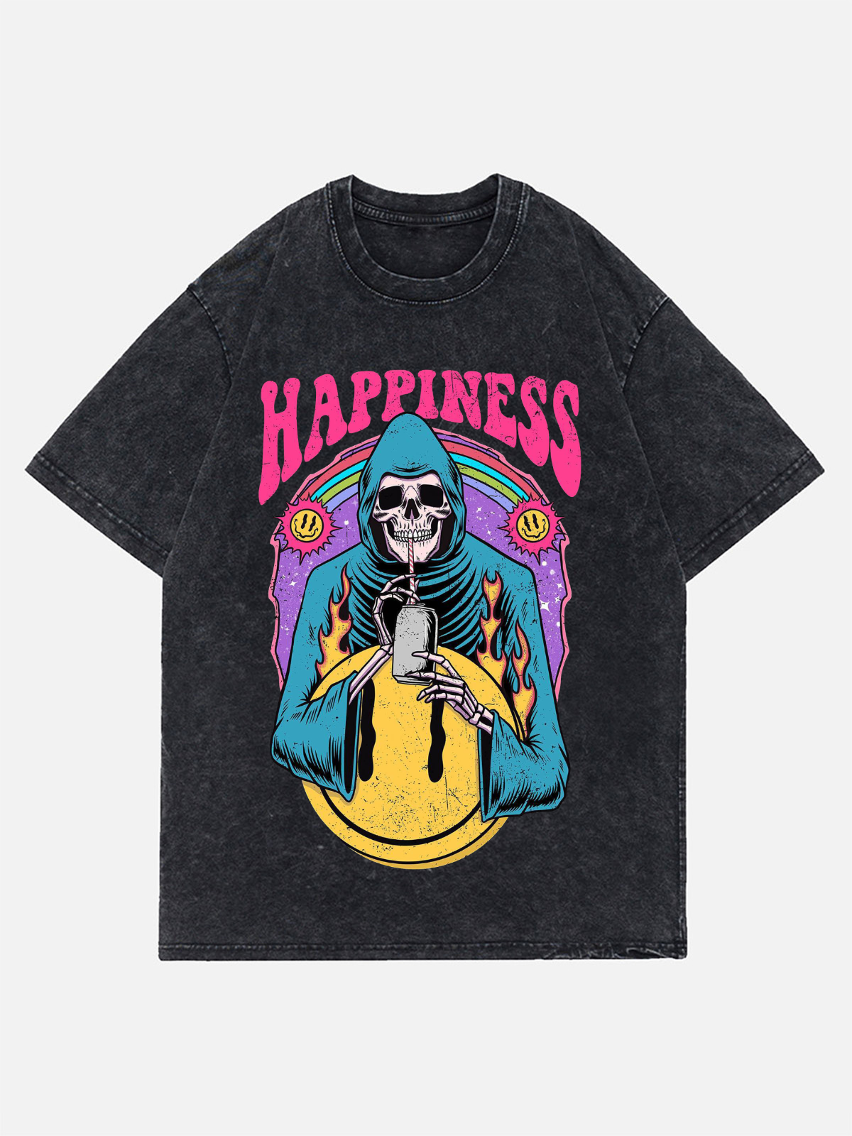  Happiness Wash Denim T-Shirt