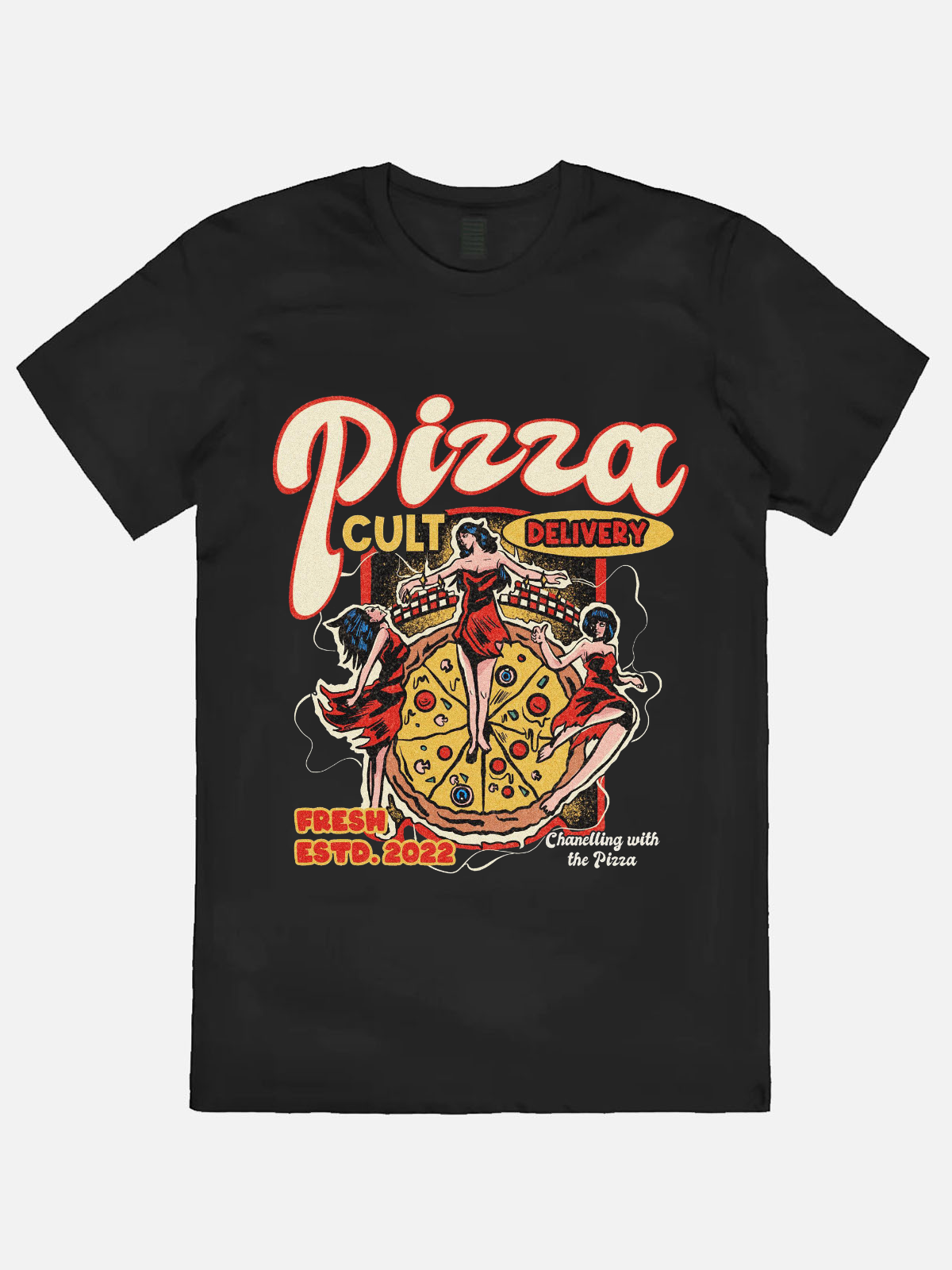 Pizza Cult Delvery Casual Printed T-shirt