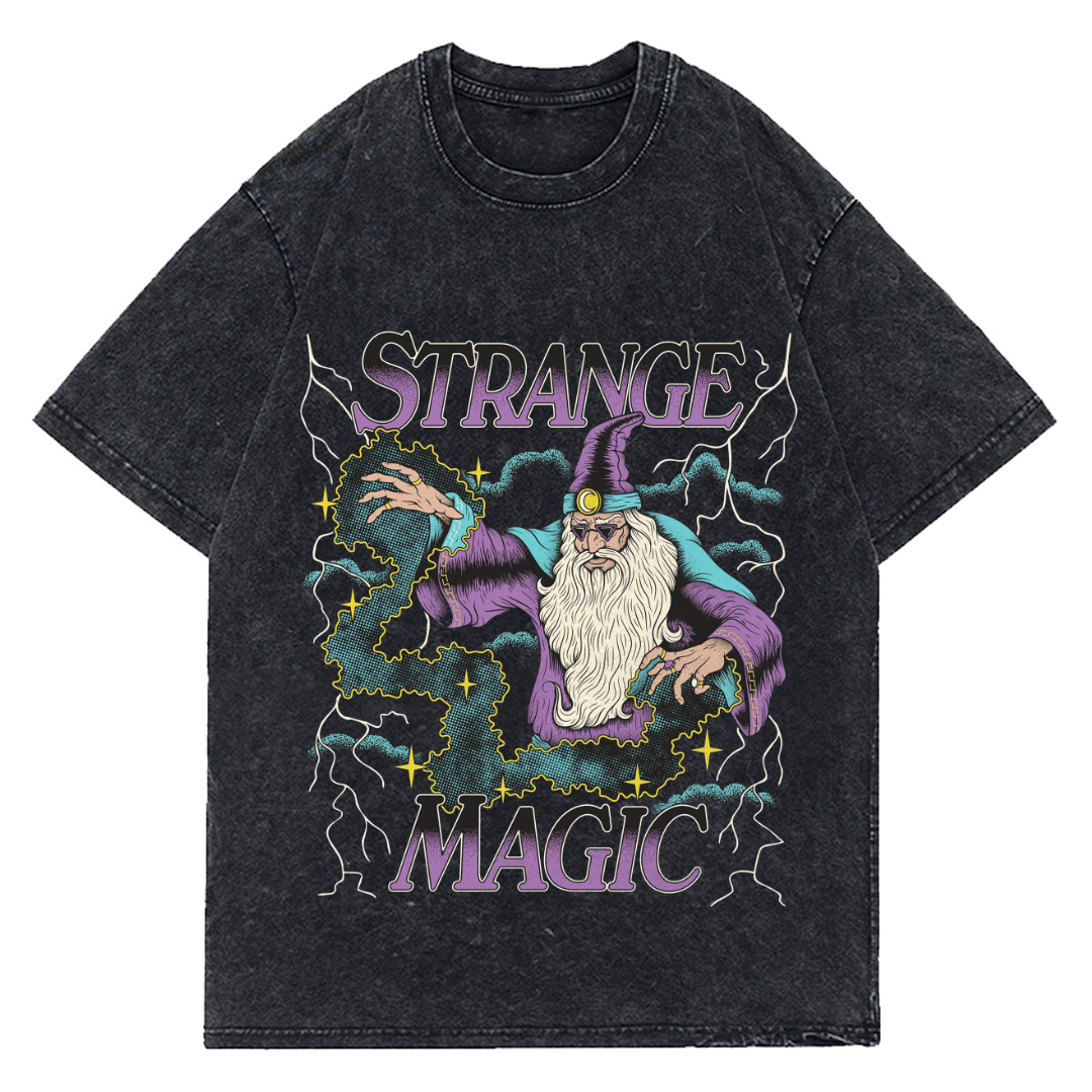 Tidense Strange Magic Unisex Wash Print T-Shirts